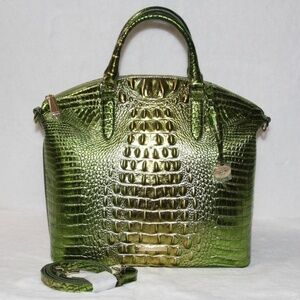 NWOT Brahmin Large Duxbury Satchel Cacti Green Melbourne Tote Bag Purse Handbag